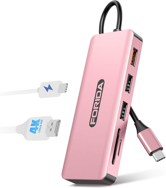 USB C Hub, 7-In-1 USB C Multiport Adapter 