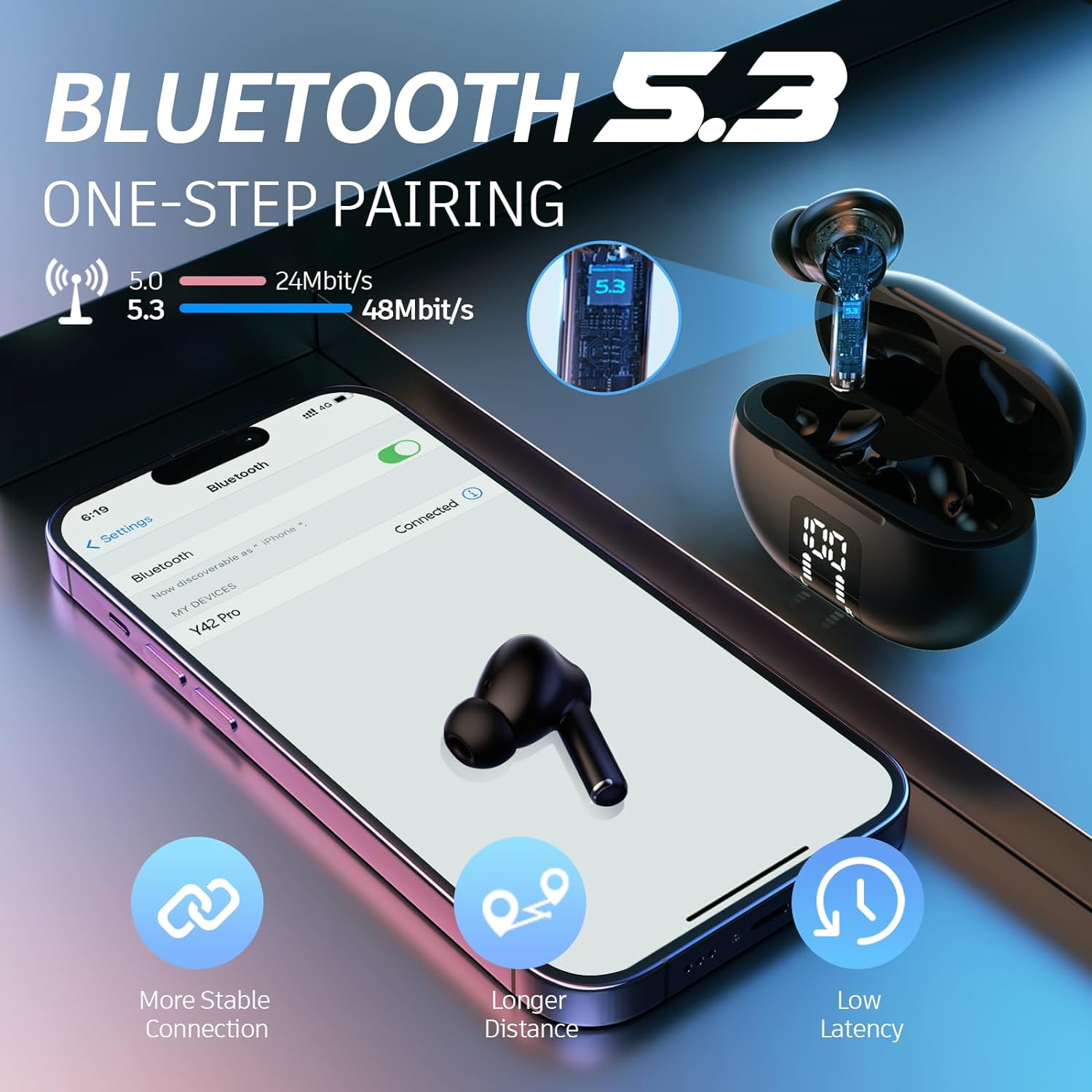 LED Wireless Earbuds