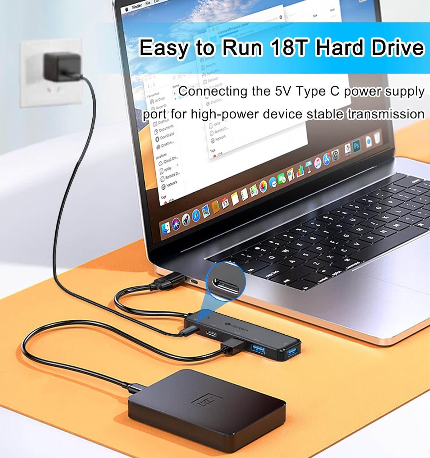 5 in 1 USB C Hub 